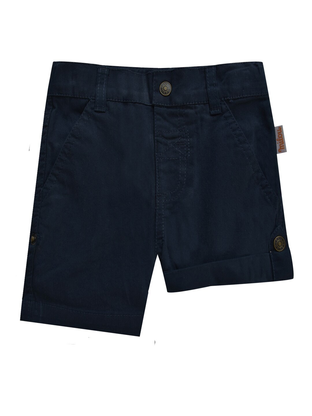 

milou Boys Low-Rise Pure Cotton Chino Shorts, Navy blue