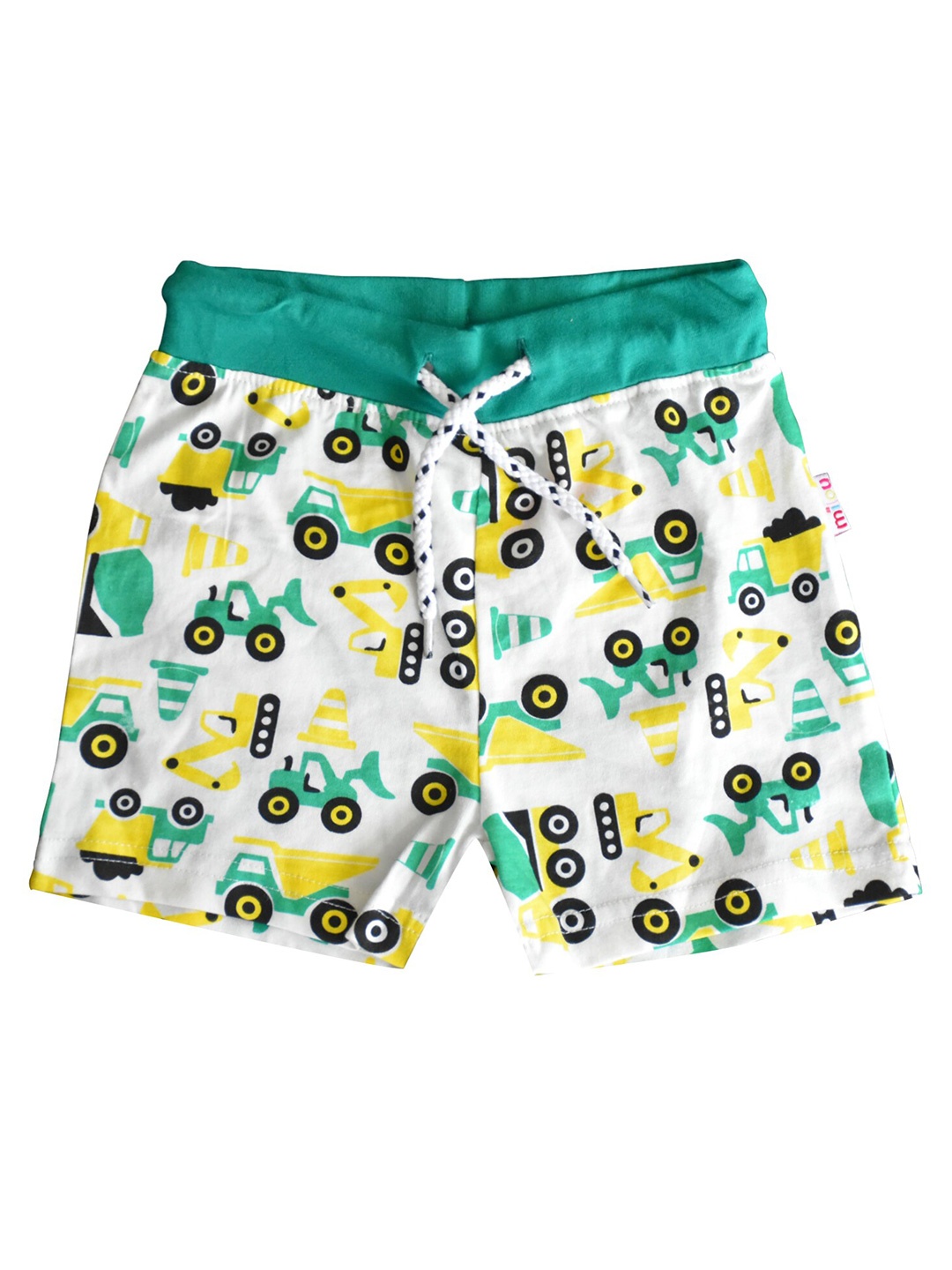 

milou Infant Boys Graphic Printed Low-Rise Shorts Pure Cotton Shorts, White
