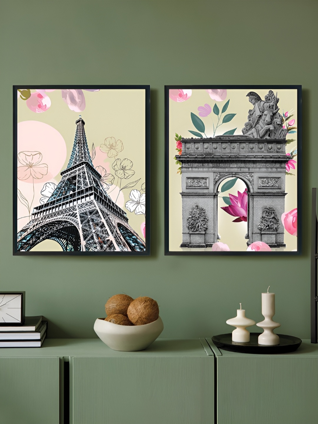 

Art Street Black & Green 2Pcs Paintings Wall Art