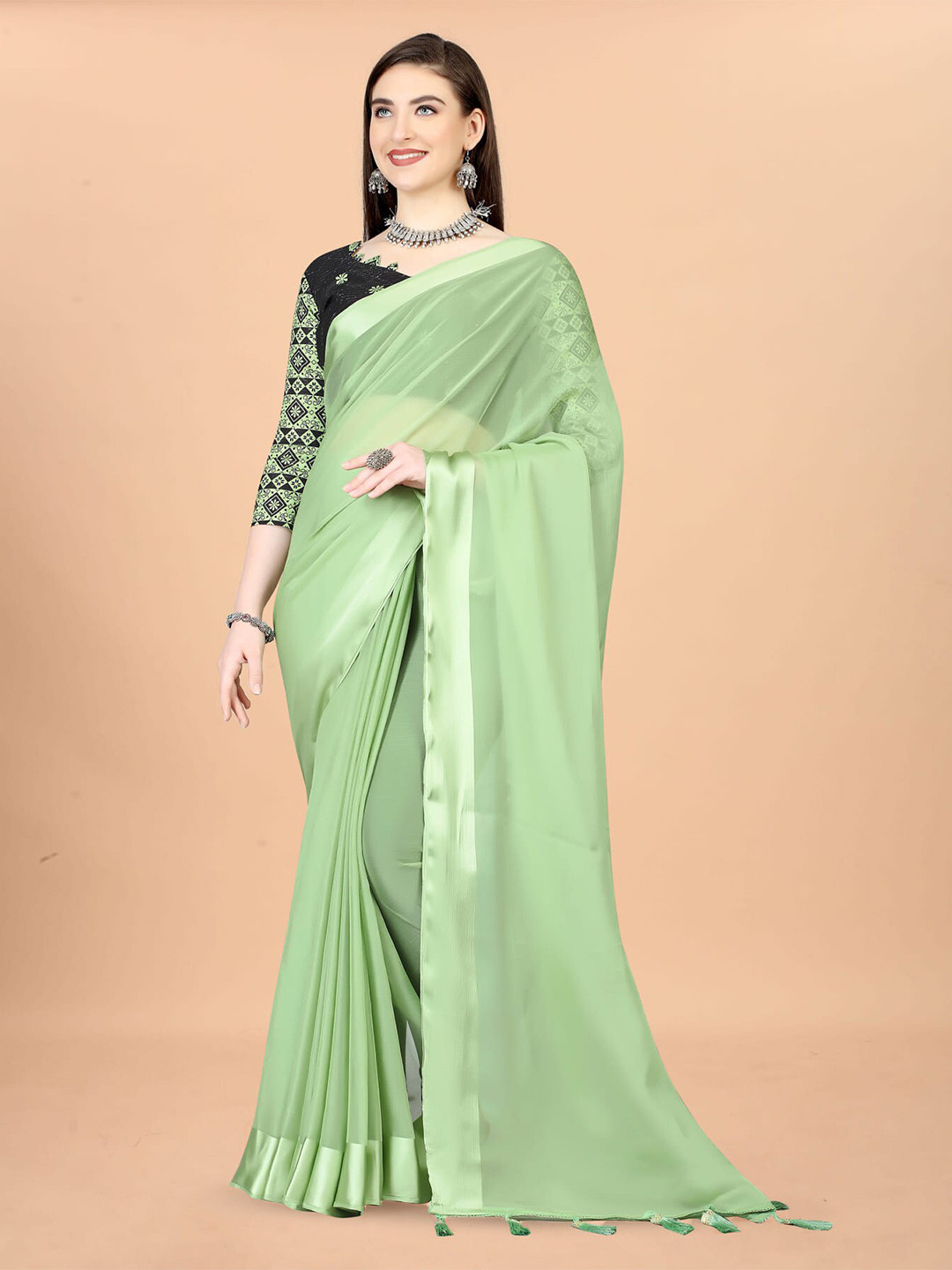 

Mitera Green Silk Cotton Saree