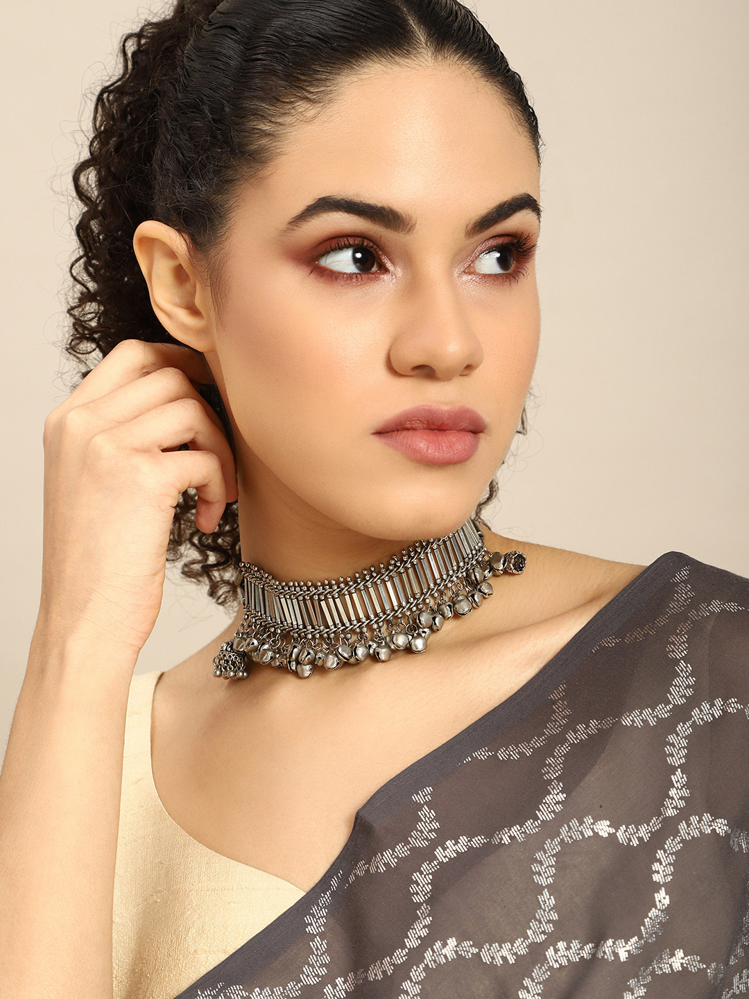 

Anouk Women Silver-Plated Tribal Necklace