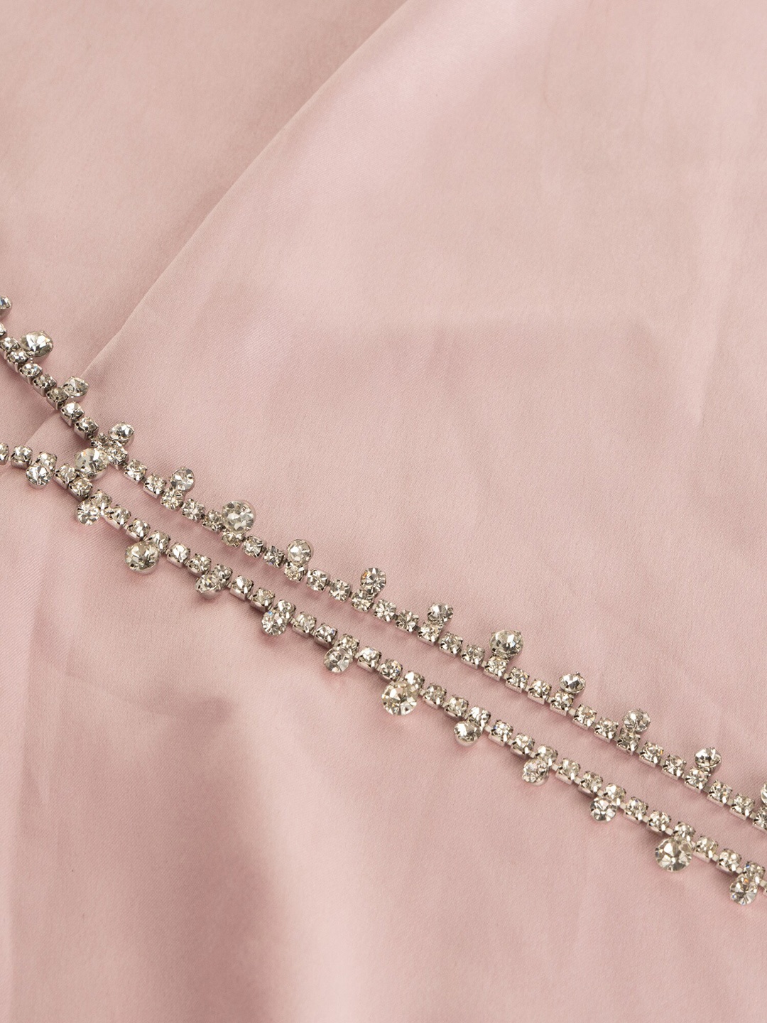 

Kazo Gold-Plated Artificial Stones Studded Necklace, Silver