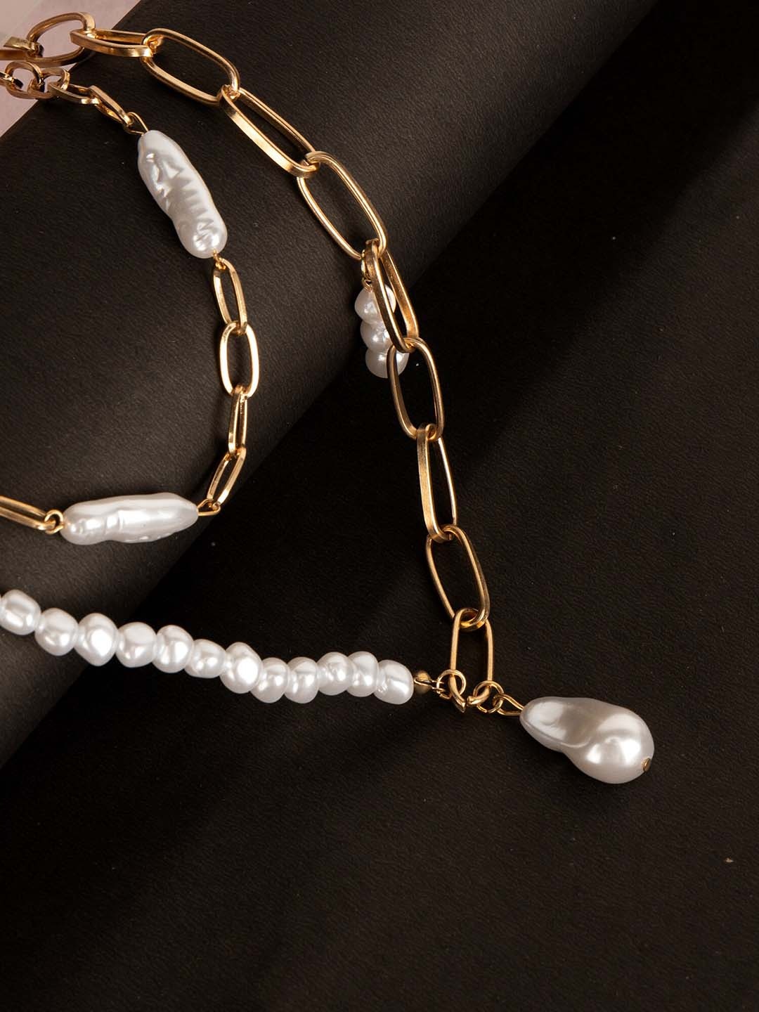 

Kazo Gold-Plated Pearls Layered Necklace