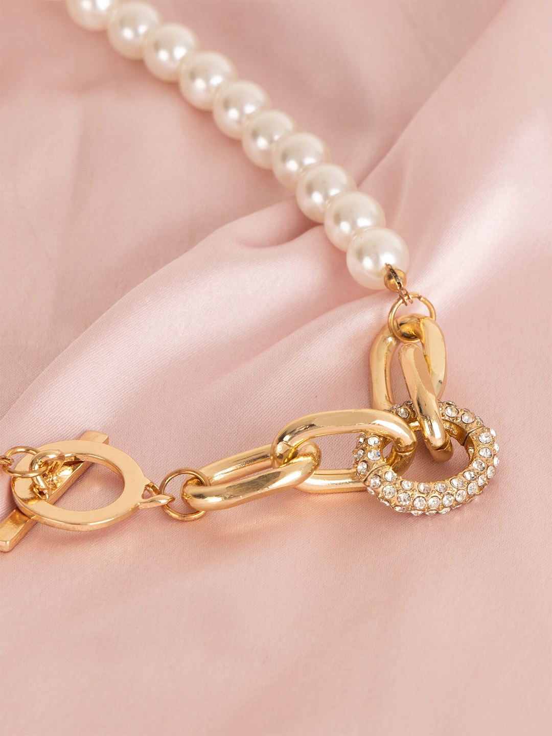 

Kazo Gold-Plated Stone Studded & Beaded Necklace