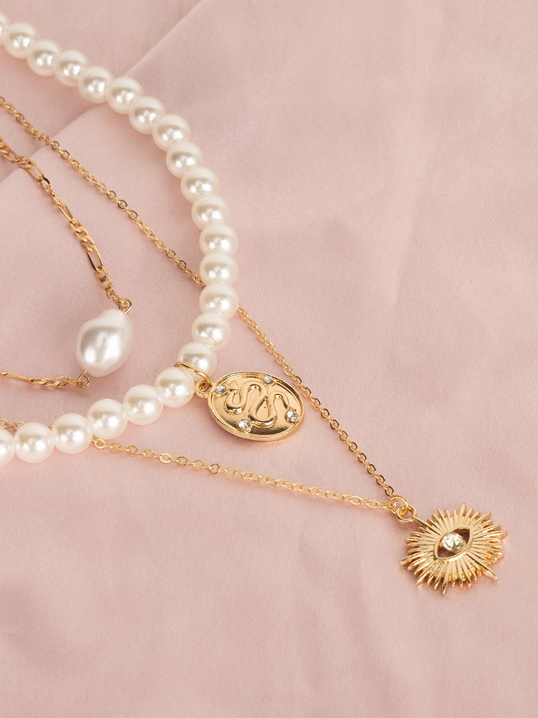 

Kazo Gold-Plated Layered Pearl Necklace