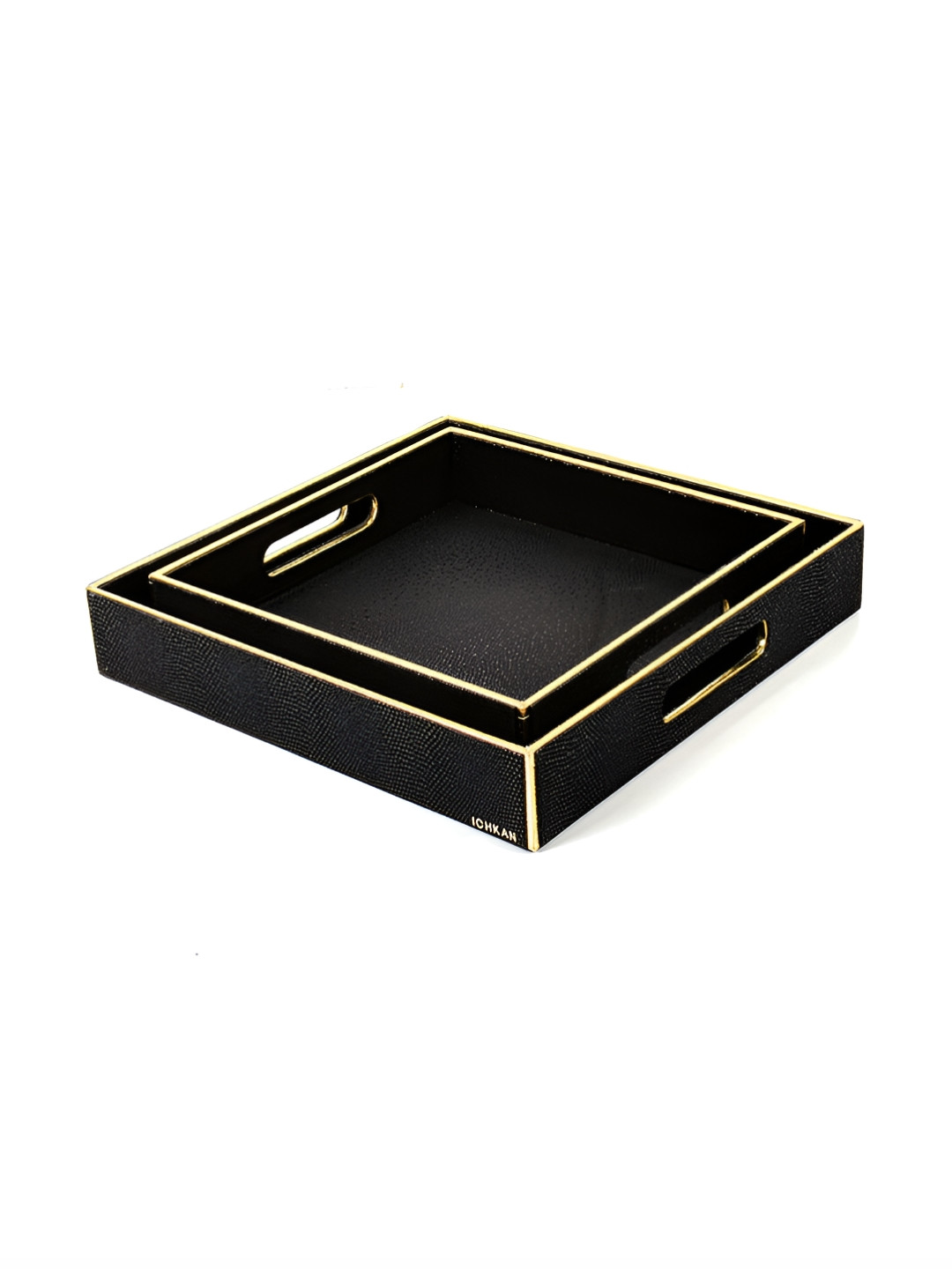 

ICHKAN Black 2-Pcs Square Serving Tray