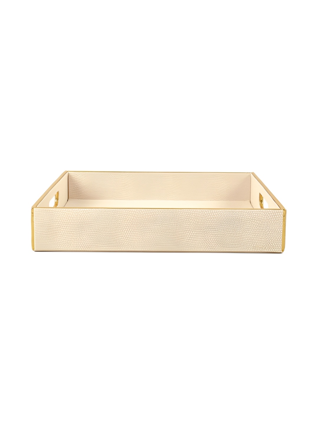

ICHKAN Cream Leather Square Serving Tray