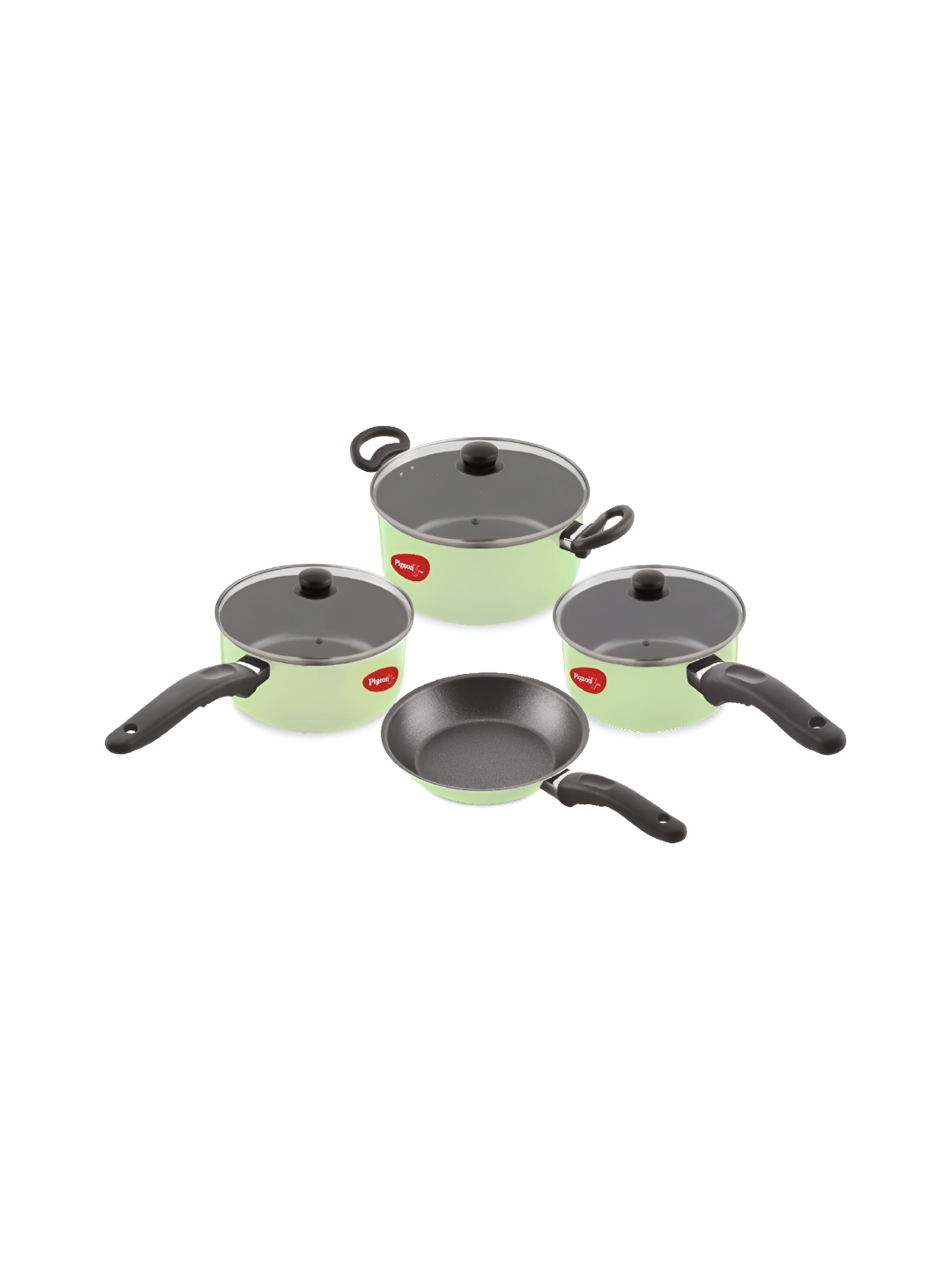 

Pigeon Green & Black 7 Pieces Aluminium Dishwasher Safe Cookware Set