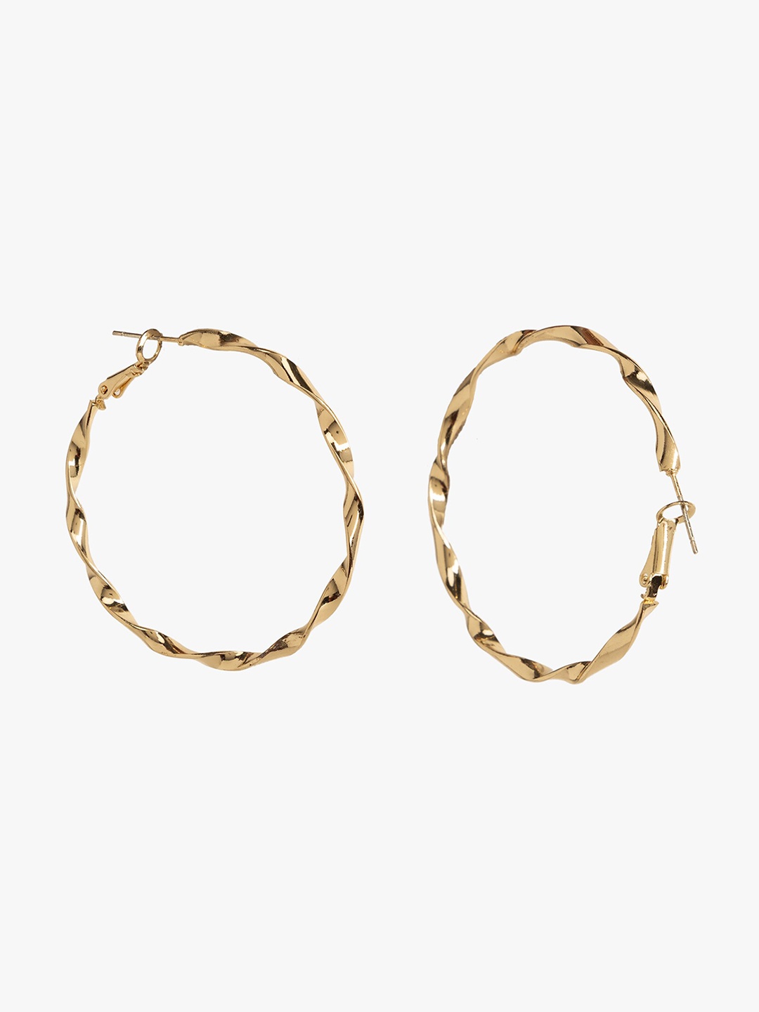 

Kazo Gold-Plated Contemporary Hoop Earrings