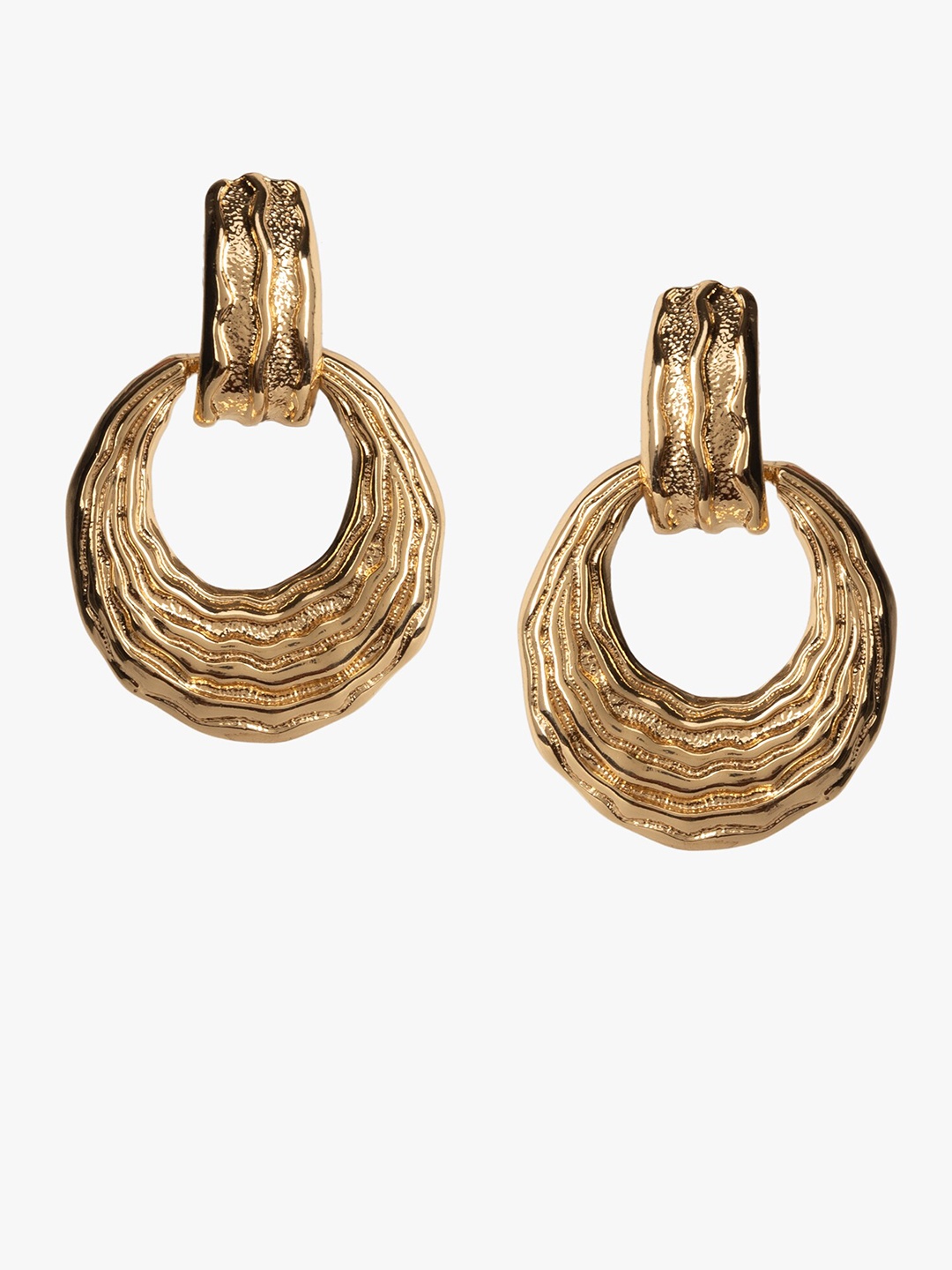 

Kazo Gold-Plated Contemporary Drop Earrings