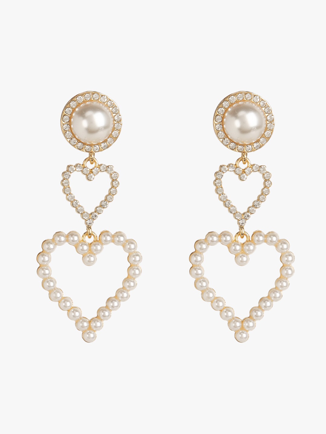 

Kazo Gold Plated Heart Shaped Drop Earrings