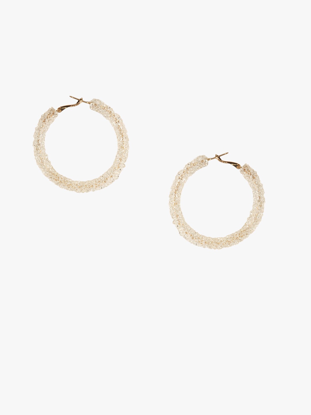 

Kazo Circular Hoop Earrings, White