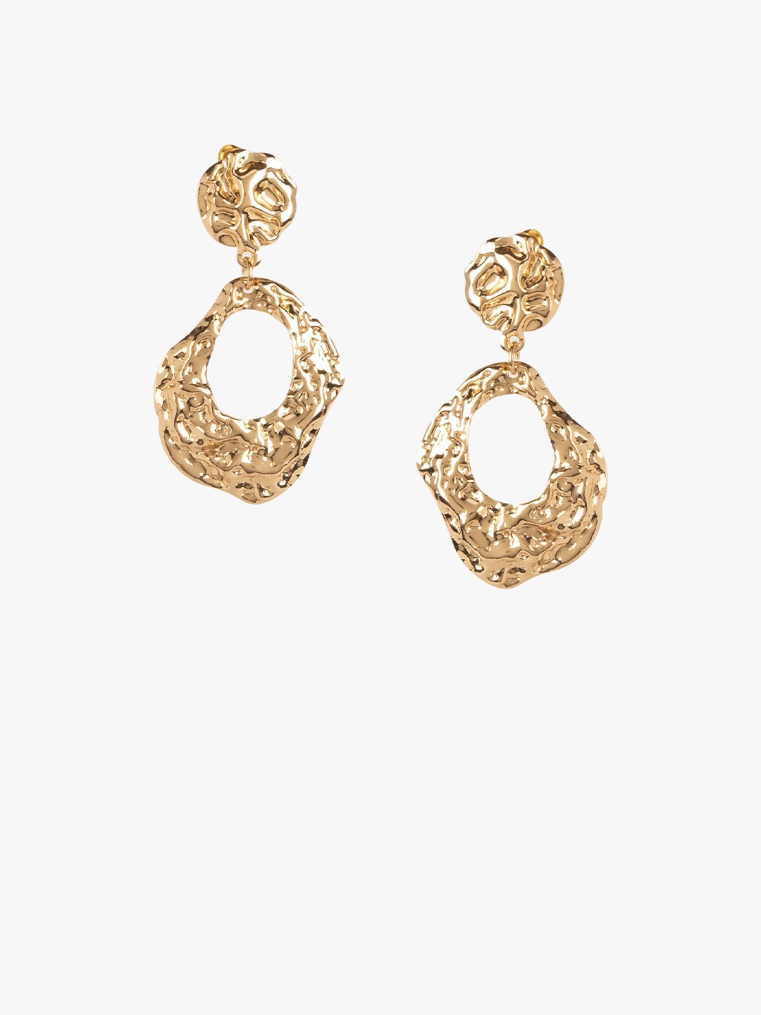 

Kazo Gold Plated Contemporary Drop Earrings