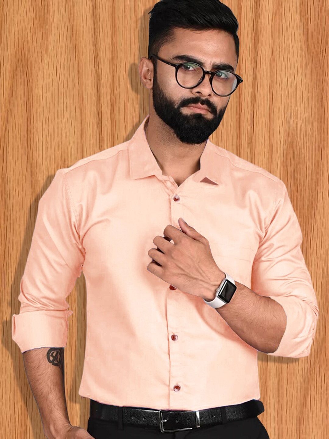 

7Threads Standard Cotton Formal Shirt, Cream