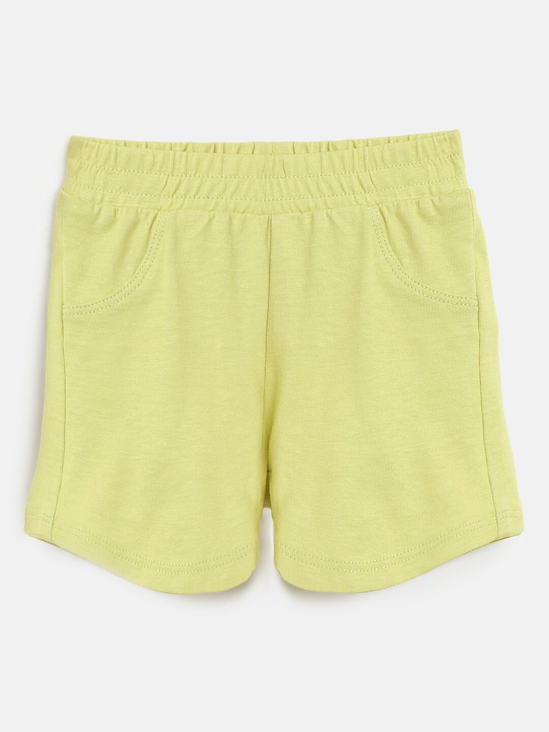 

Chicco Boys Mid-Rise Cotton Shorts, Lime green