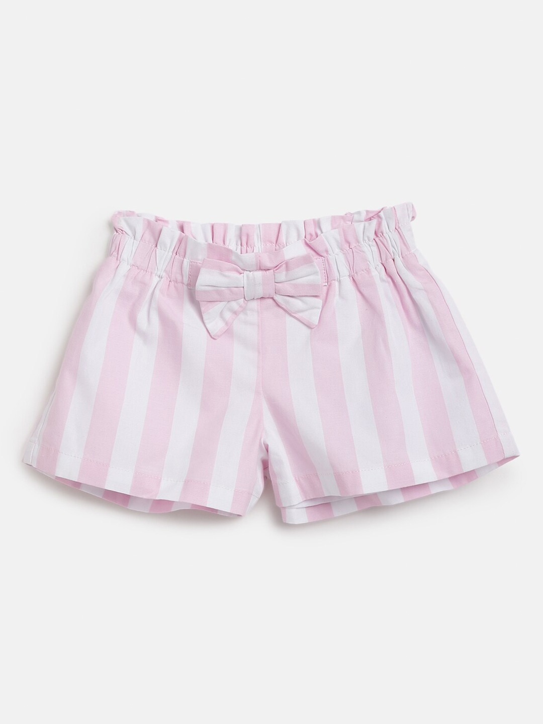 

Chicco Girls Striped Cotton Shorts, White