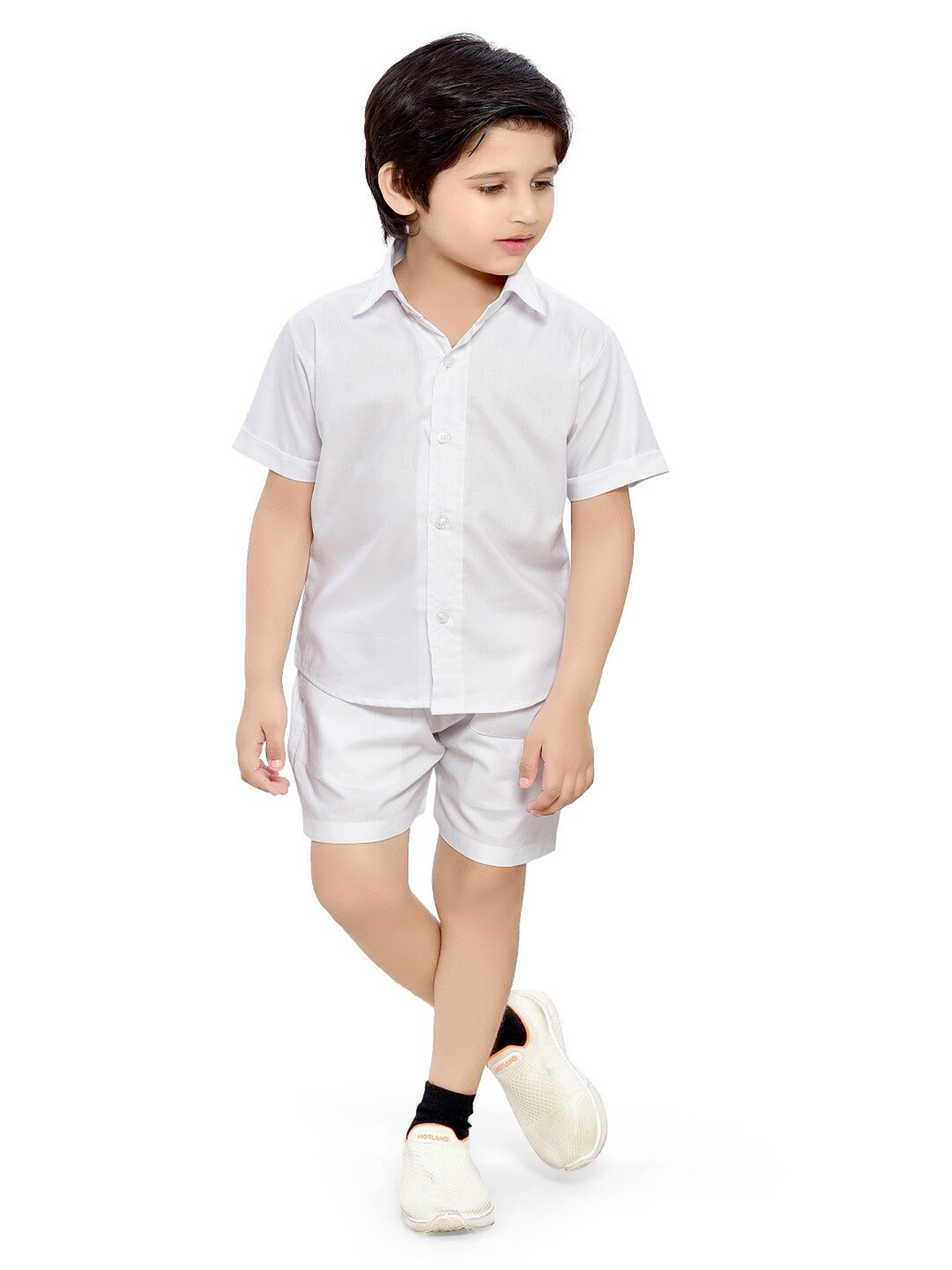 

BAESD Boys Pure Cotton Shirt & Shorts, White