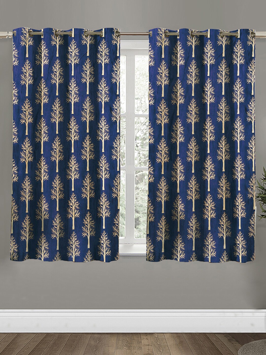 

Aura Blue & Beige 2 Pieces Ethnic Motifs Window