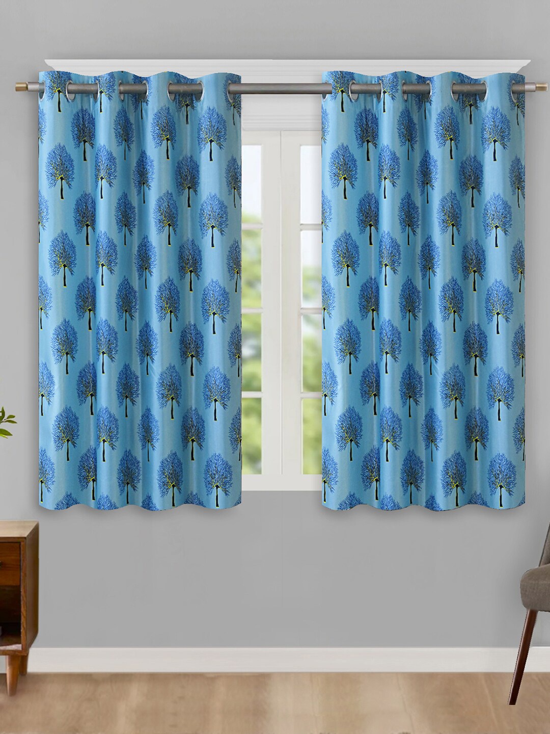

Aura Blue & Yellow 2 Pieces Floral Window