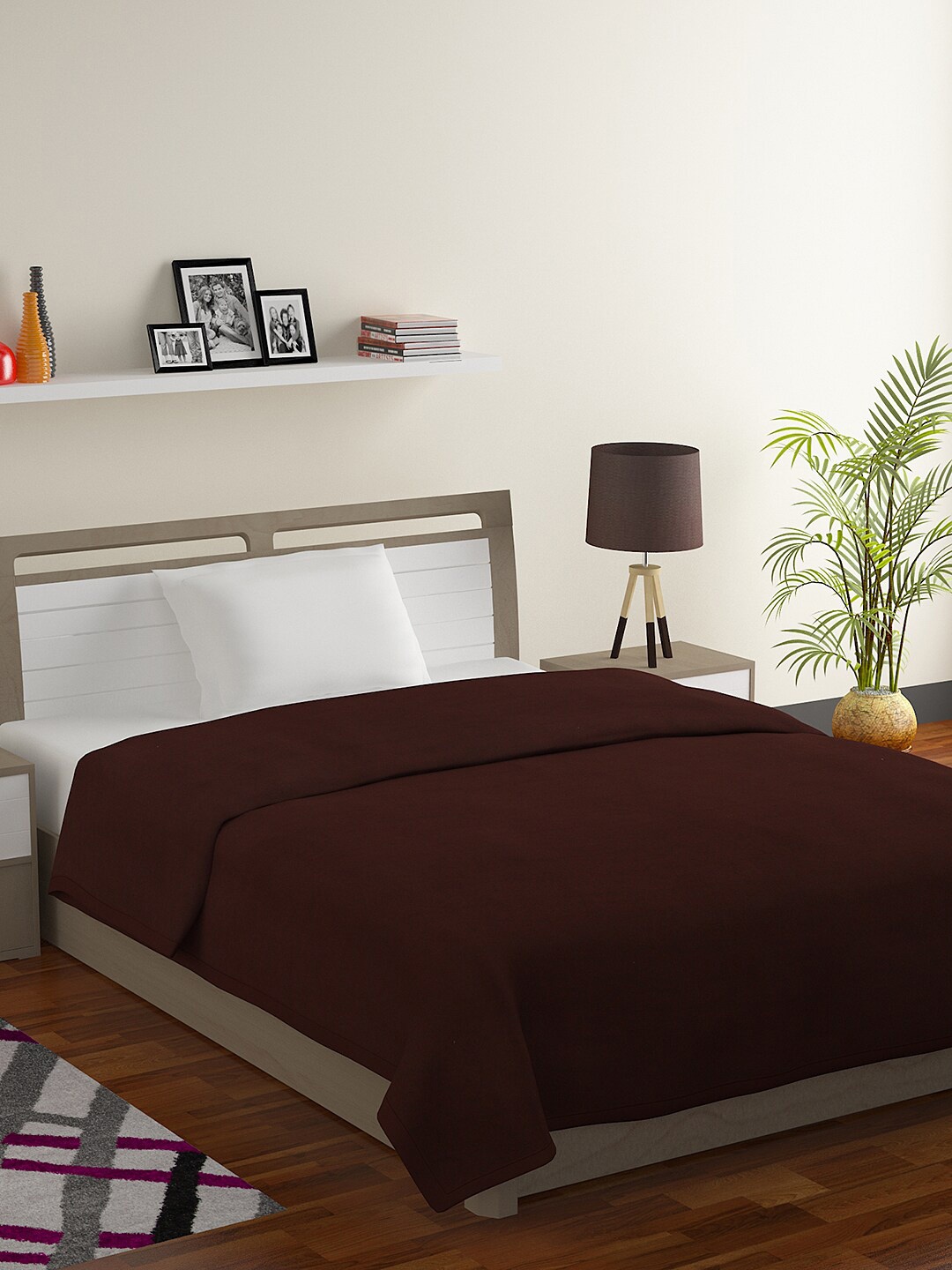

BOMBAY DYEING Brown AC Room 180 GSM Single Bed Blanket