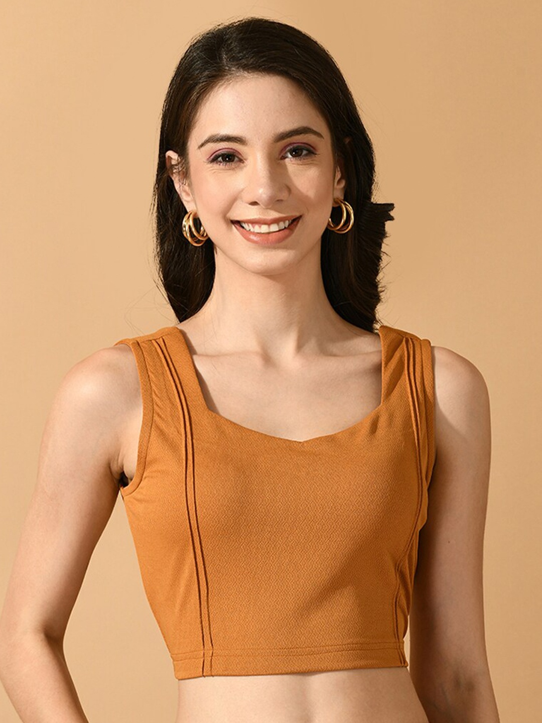 

KALINI Sleeveless Saree Blouse, Mustard