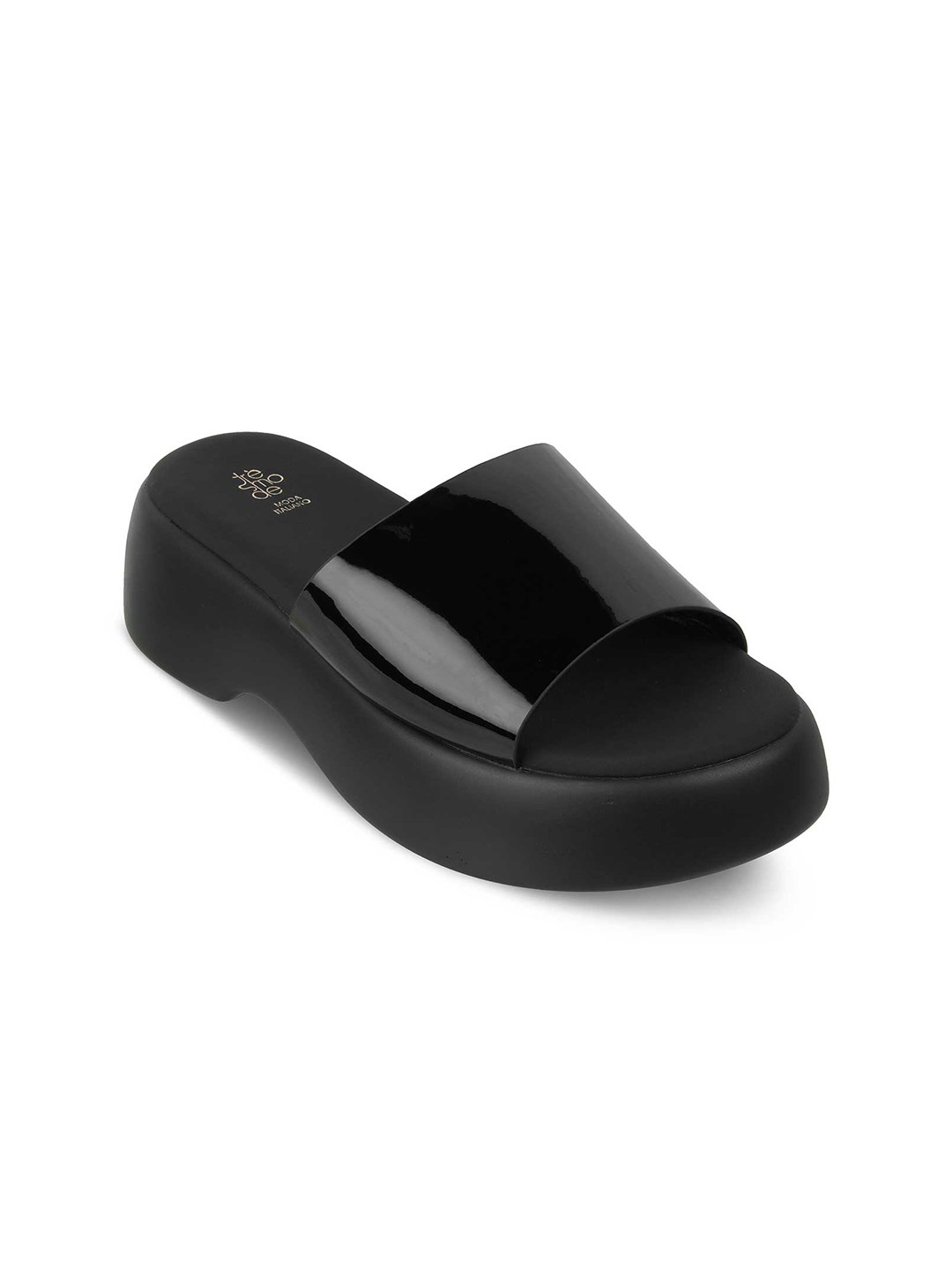 

Tresmode Open Toe Flatform Heels, Black