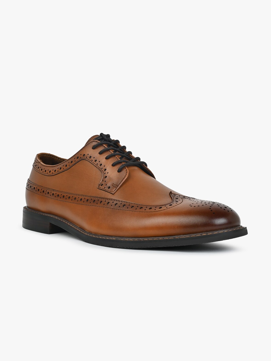 

ALDO Men Leather Formal Brogues, Tan