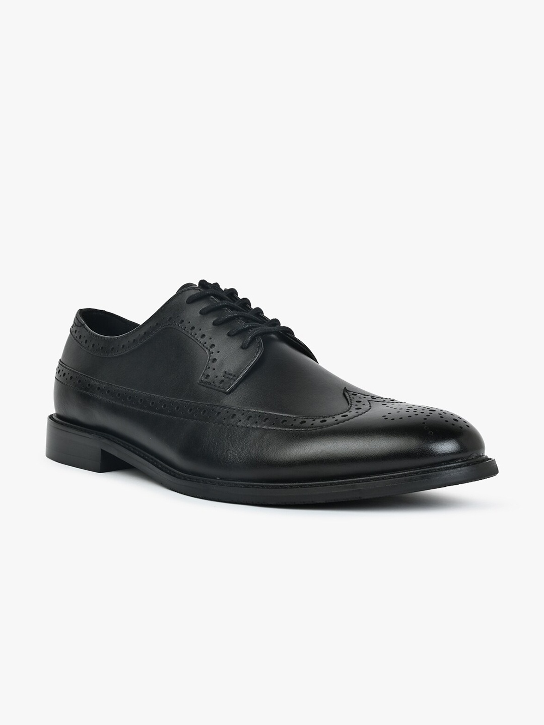 

ALDO Men Textured Leather Formal Brogues, Black