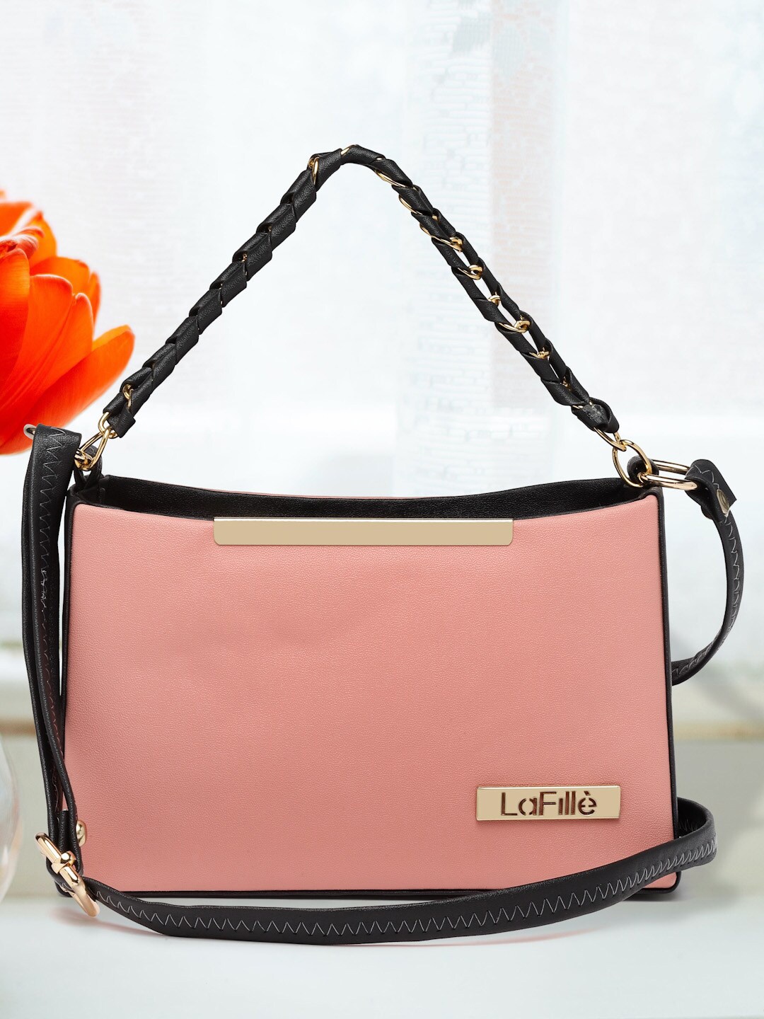 

LaFille Structured Handheld Bag, Pink