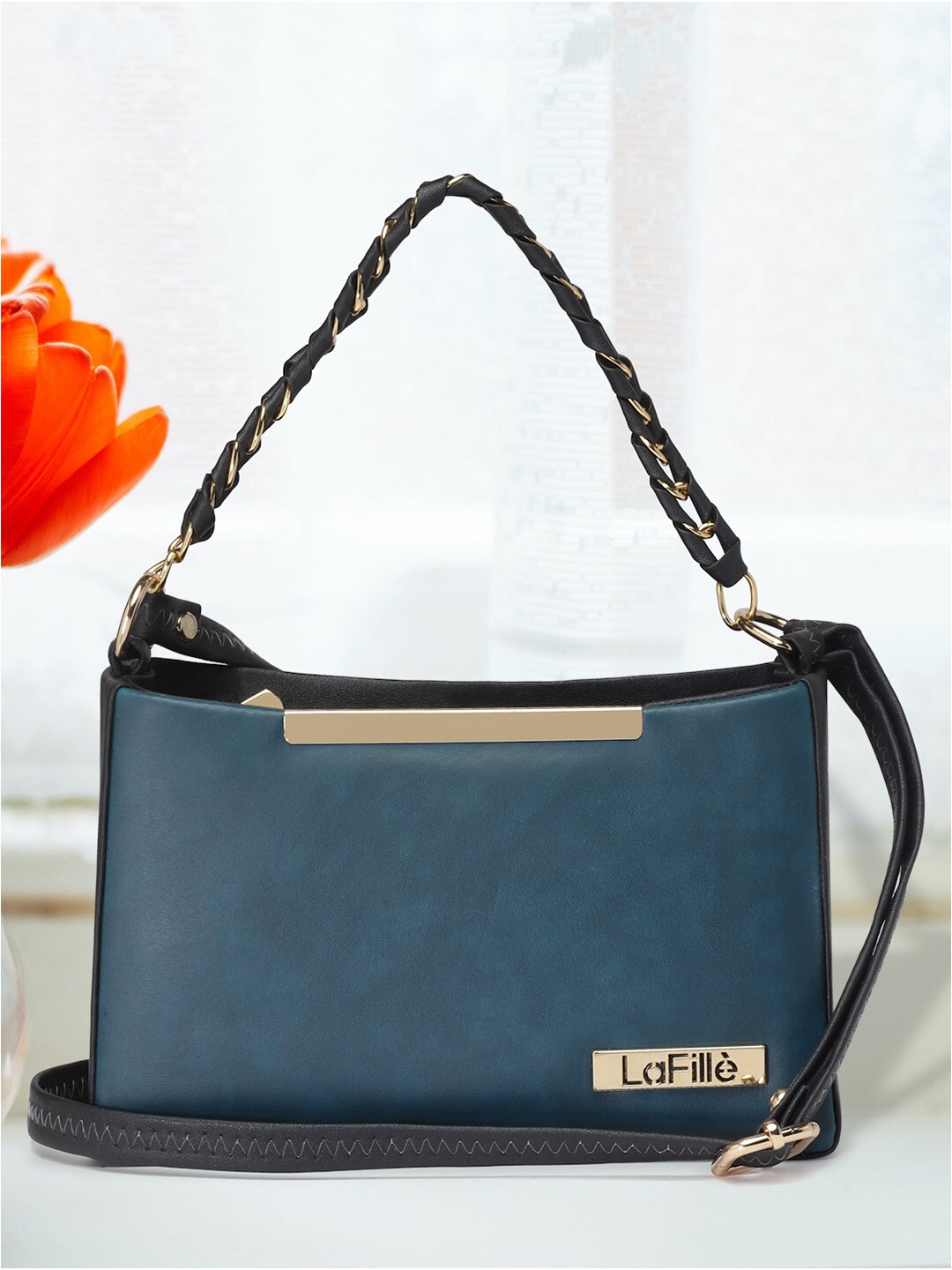 

LaFille PU Structured Handheld Bag, Blue