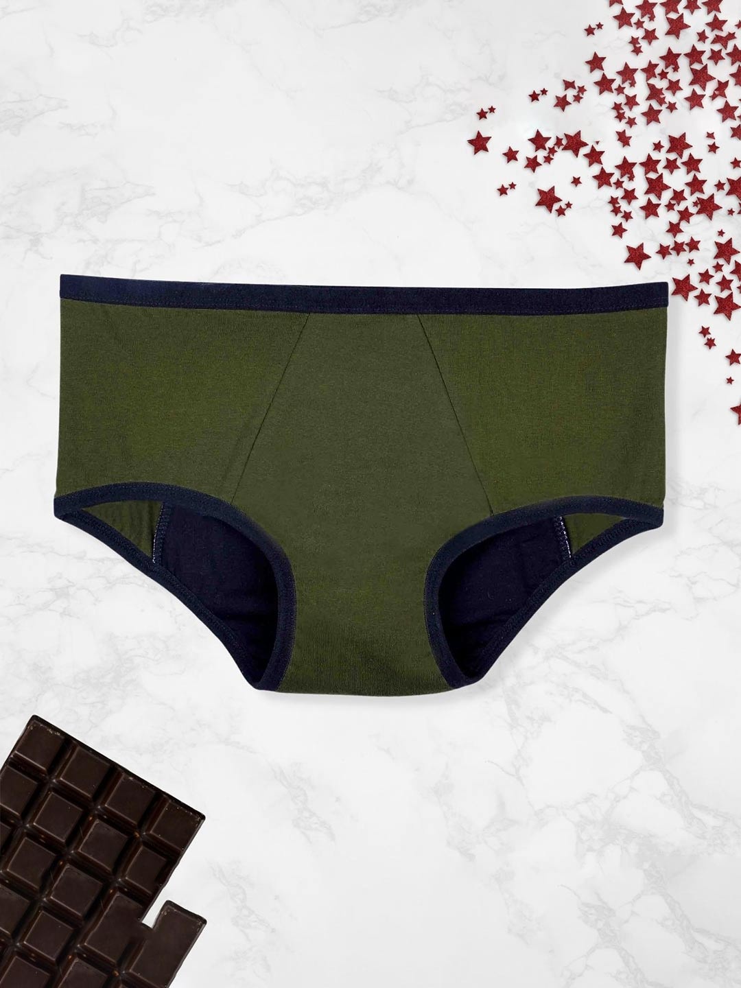 

Dchica Leakproof & Reusable Period Briefs, Olive