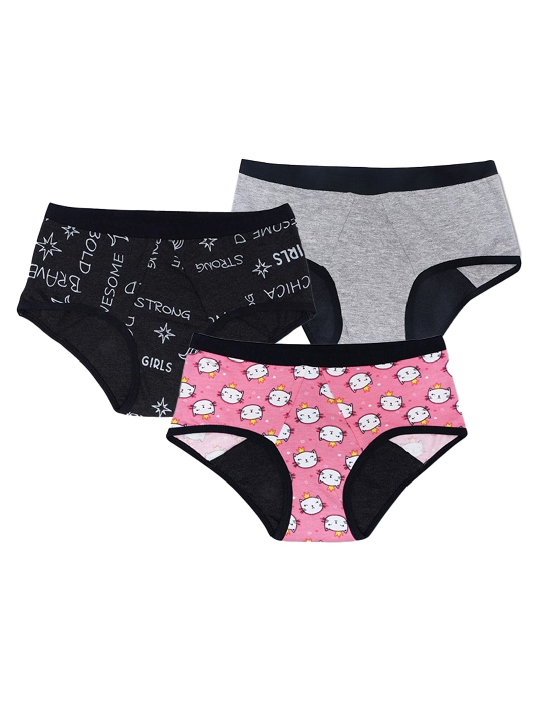 

Dchica Pack Of 3 Leakproof & Reusable Period Briefs, Pink