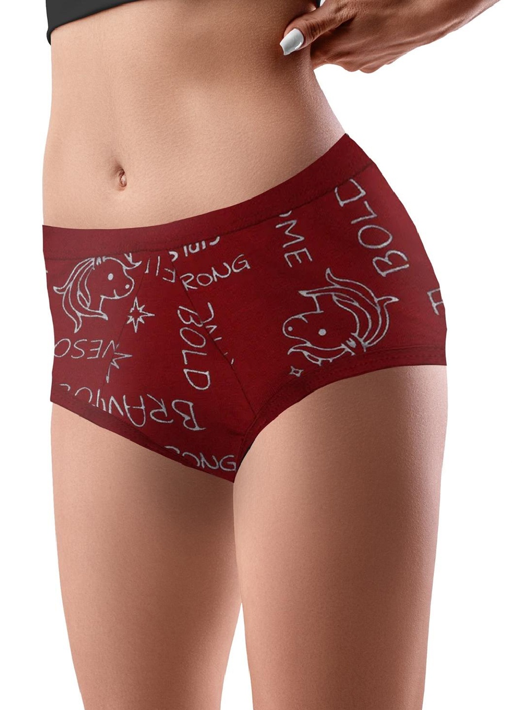 

Dchica Leakproof & Reusable Period Briefs, Maroon