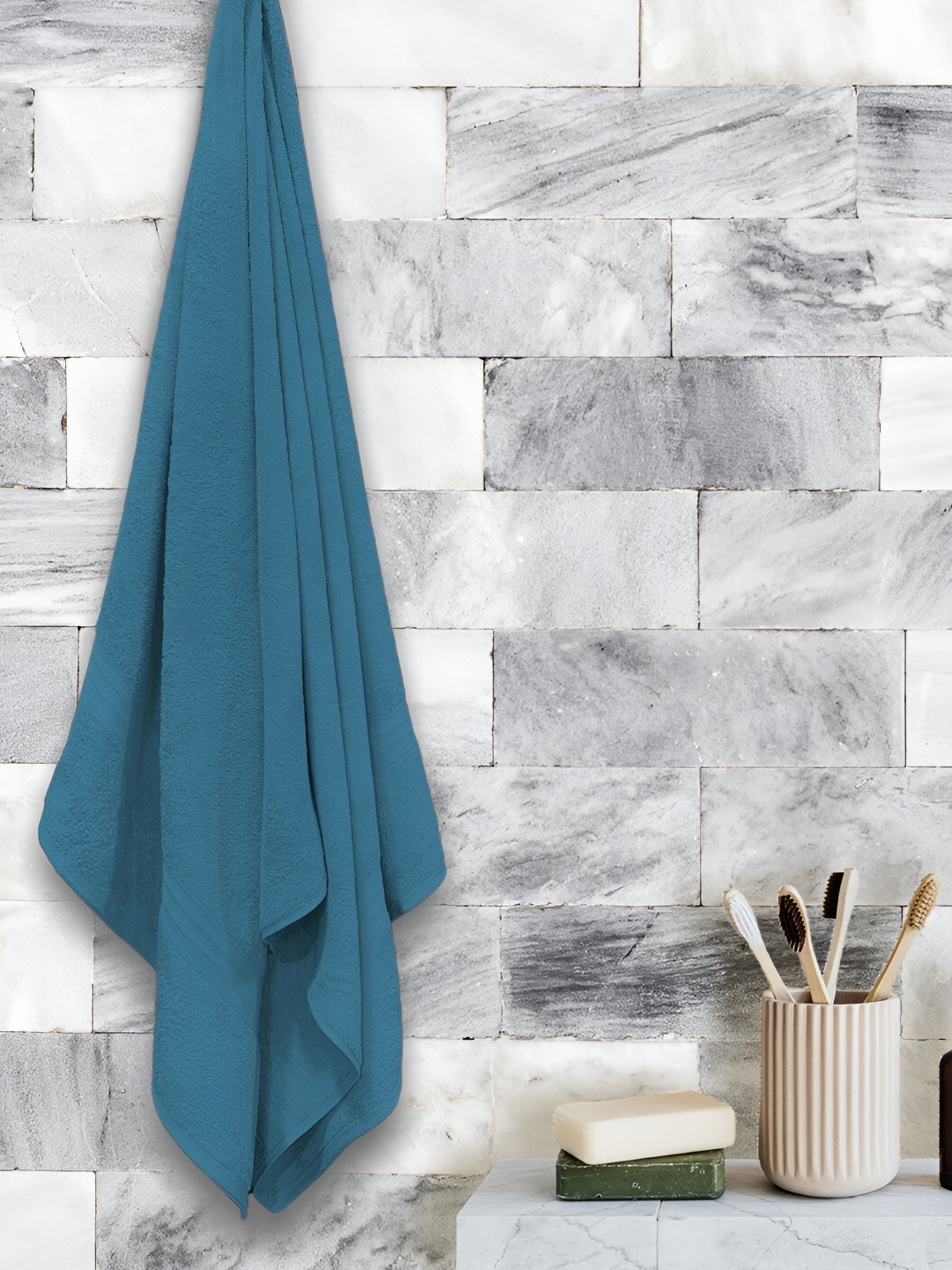 

Sassoon Anatolia Teal Terry Cotton Bath Towel