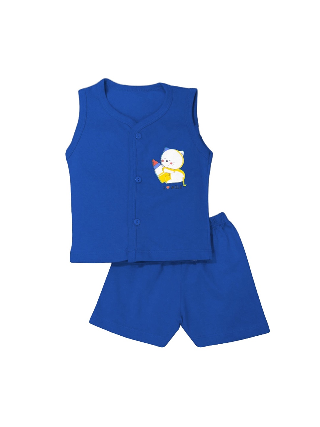 

BAESD Infants Pure Cotton Shirt with Shorts, Blue