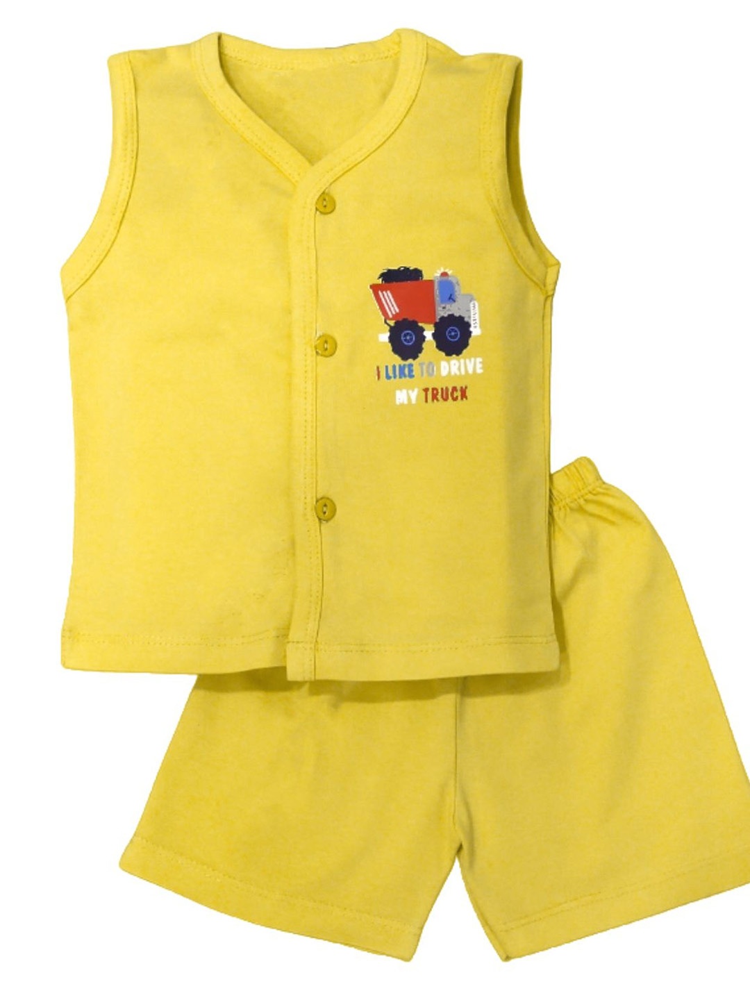 

BAESD Infants Pure Cotton Shirt with Shorts, Yellow