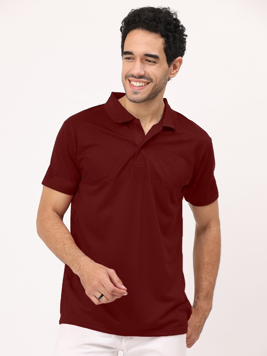 

Leotude Polo Collar Regular Fit T-shirt, Maroon