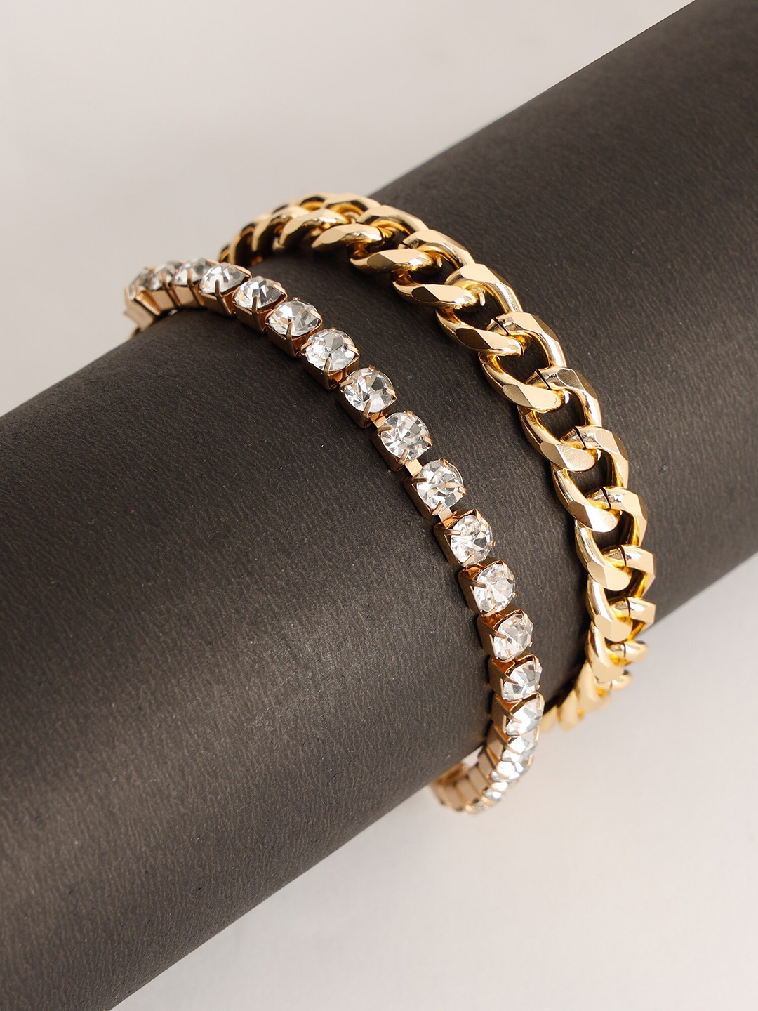 

Kazo Set Of 2 Gold-Plated Wraparound Bracelet