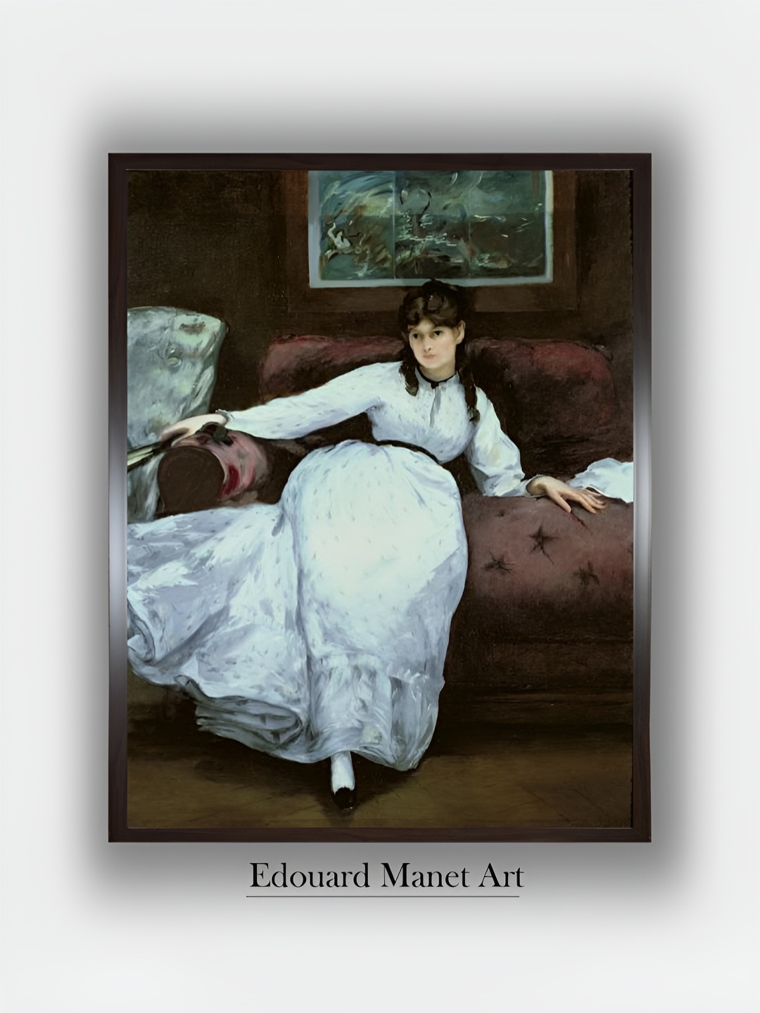 

The Art House White & Brown Portrait of Berthe Morisot Wooden Painting Wall Art