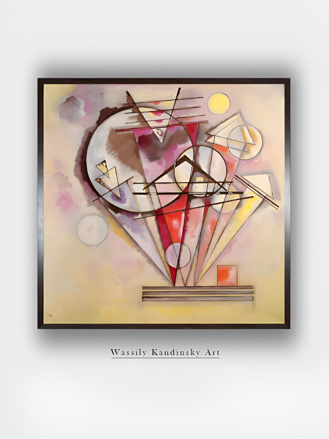 

The Art House Cream-Coloured & Red On the Points Wooden Painting Wall Art