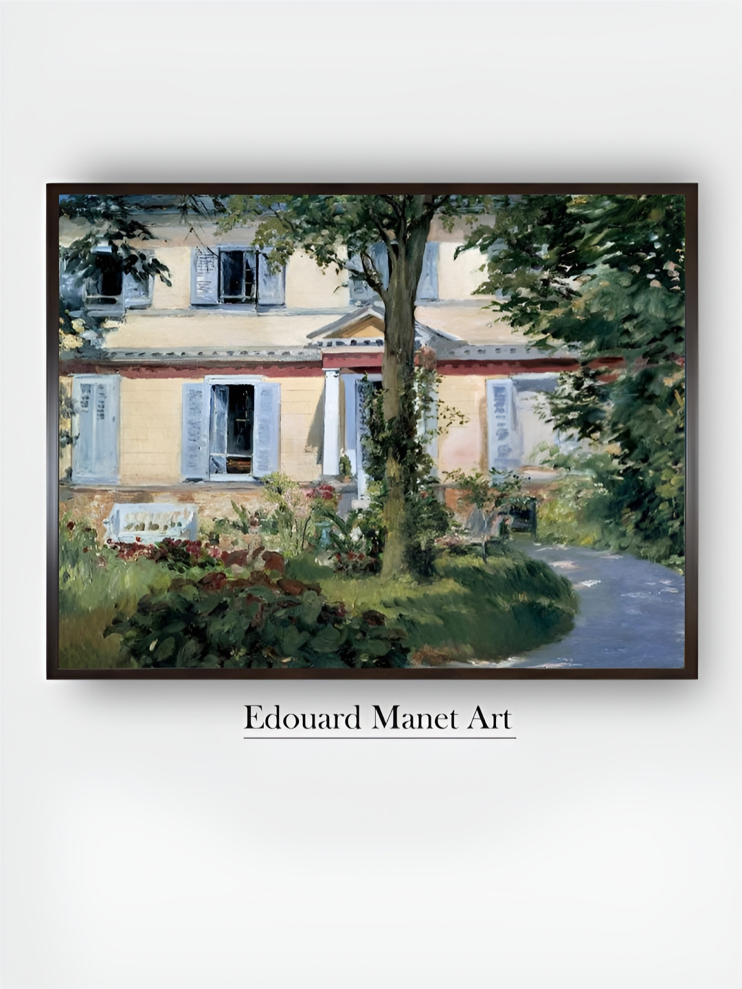 

The Art House Green & Beige The House at Rueil Wooden Painting Wall Art