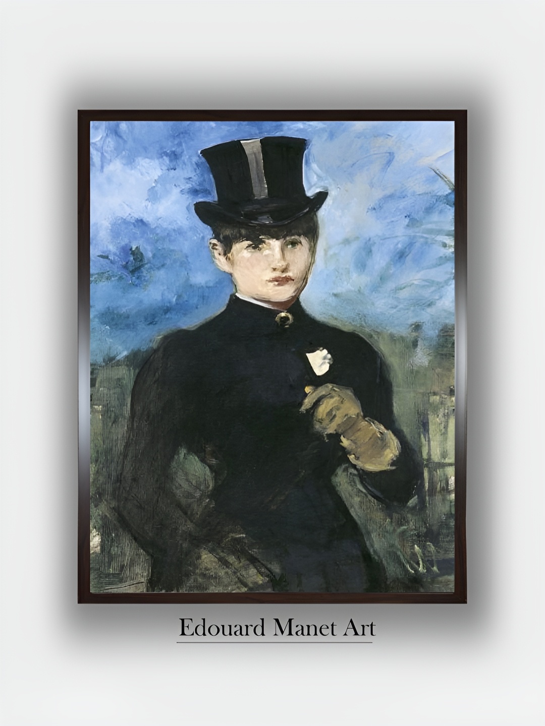 

The Art House Blue & Black Horsewoman Wooden Painting Wall Art