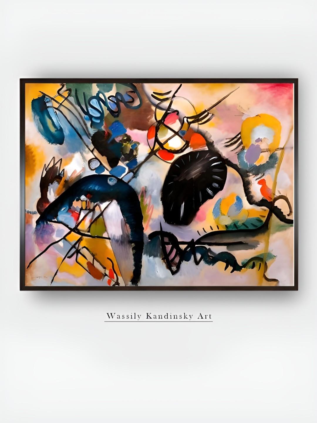 

The Art House Black & Blue Patch Wooden Painting Wall Art