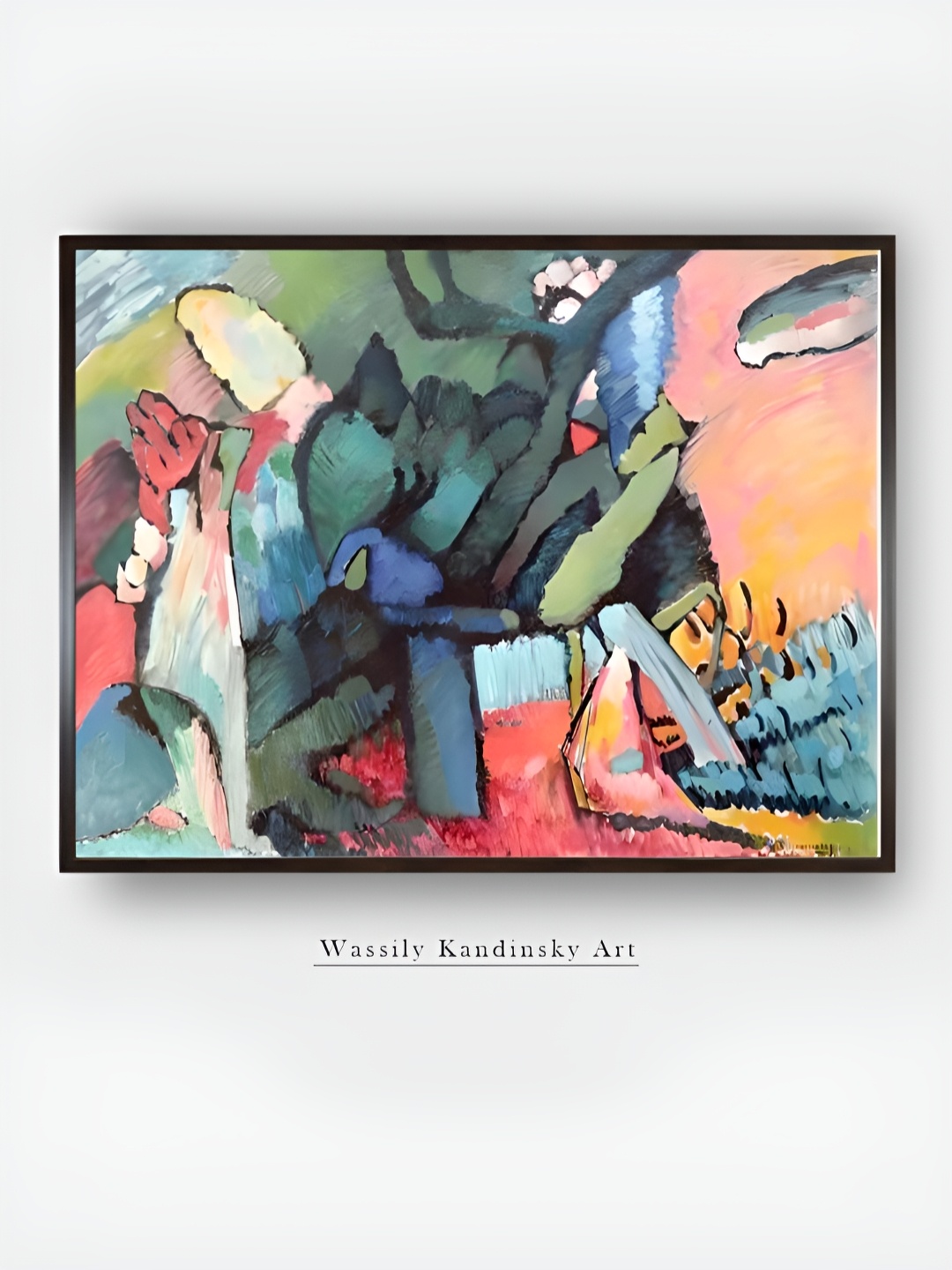 

The Art House Green & Blue Improvisation Wooden Painting Wall Art