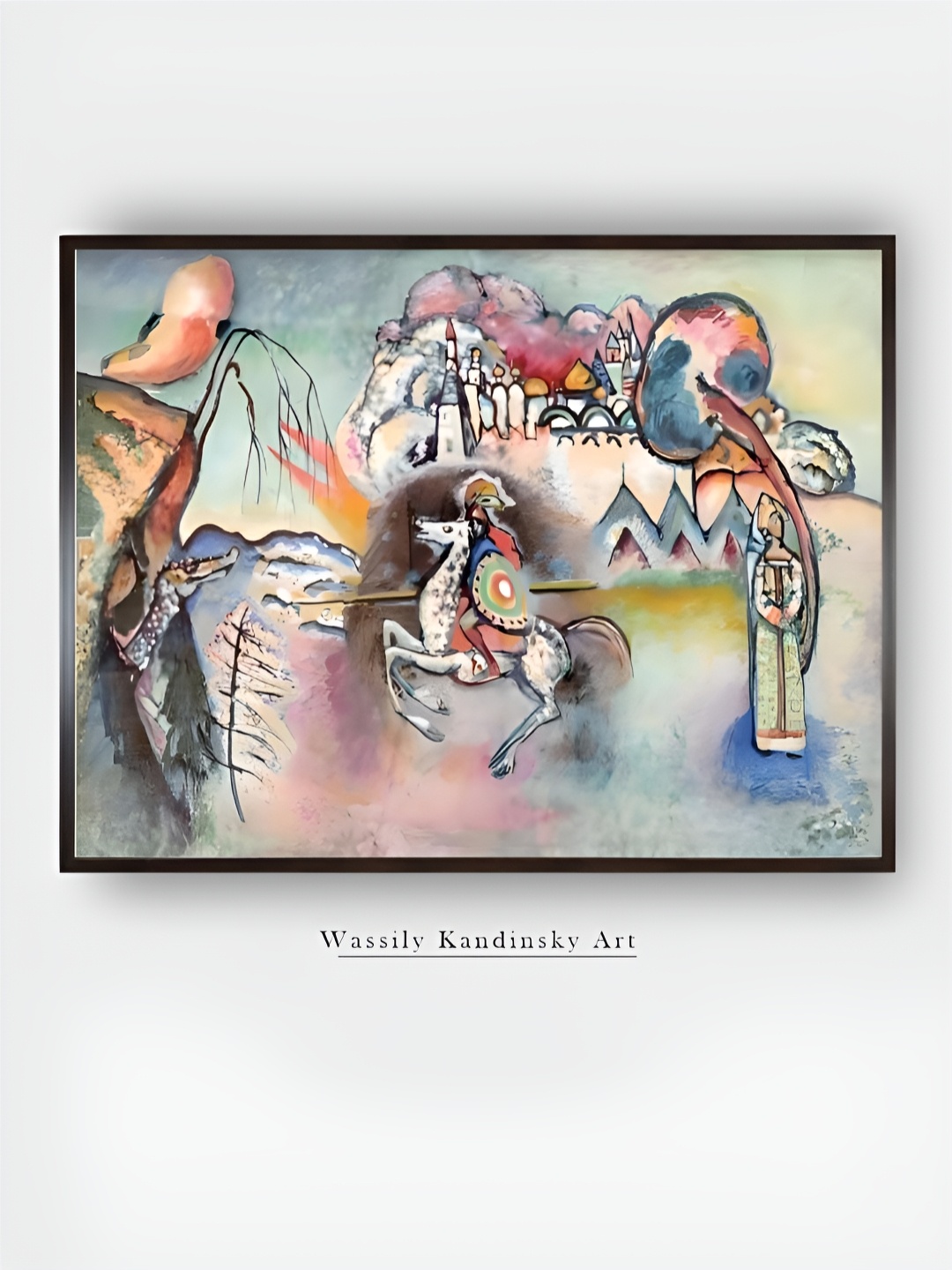 

The Art House Green & Blue St George the Victorious Wooden Painting Wall Art