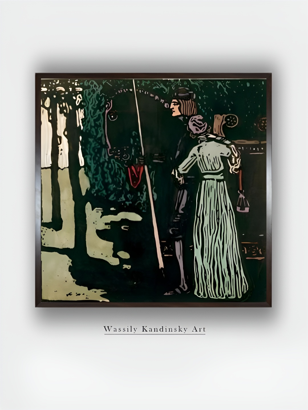 

The Art House Black & Green The Farewell Wooden Painting Wall Art