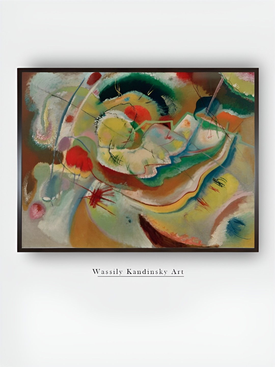 

The Art House Green & Red Abstract Small Picture Wooden Painting Wall Art