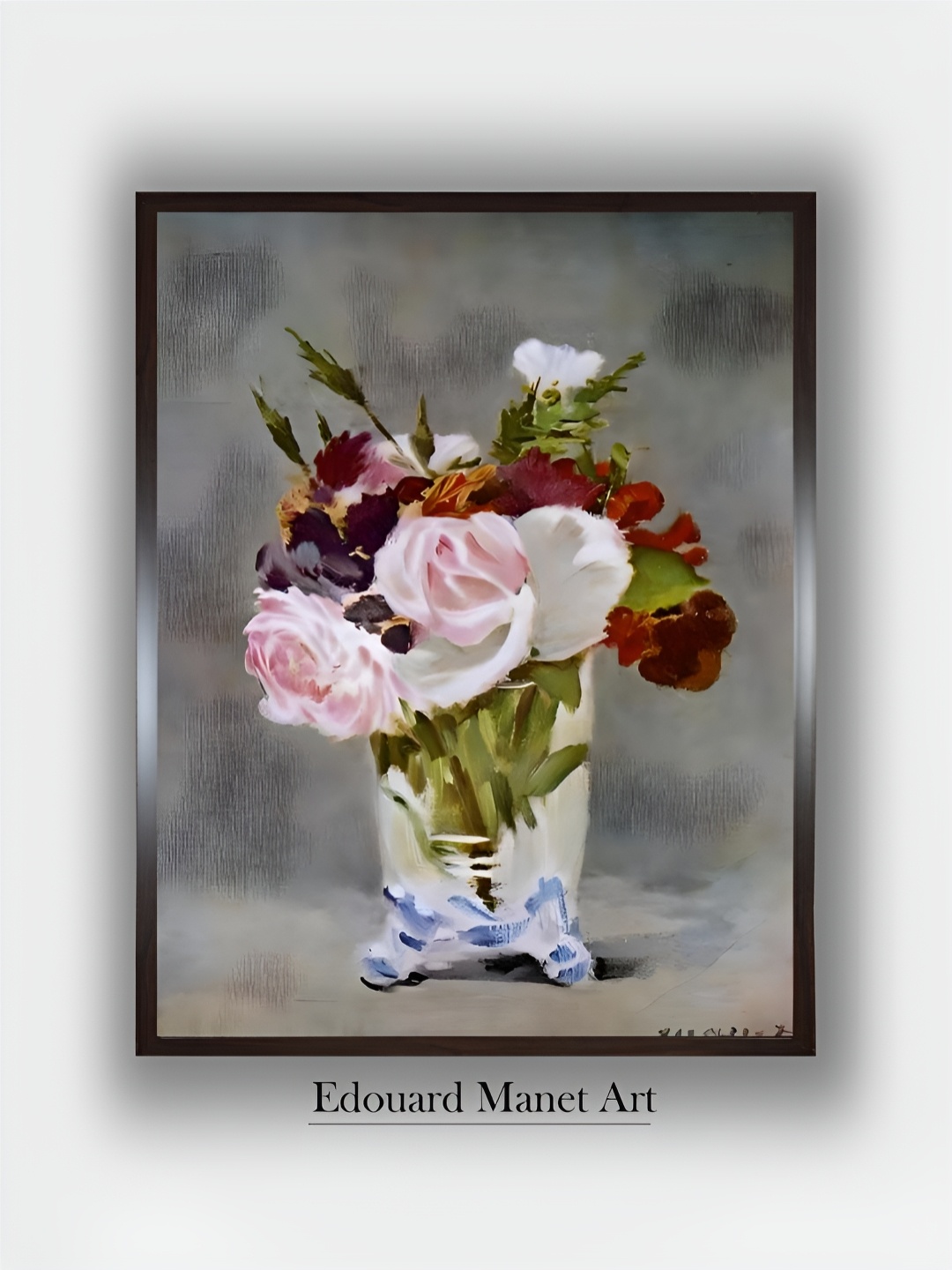 

The Art House Grey & Pink Life with Flowers Wooden Painting Wall Art