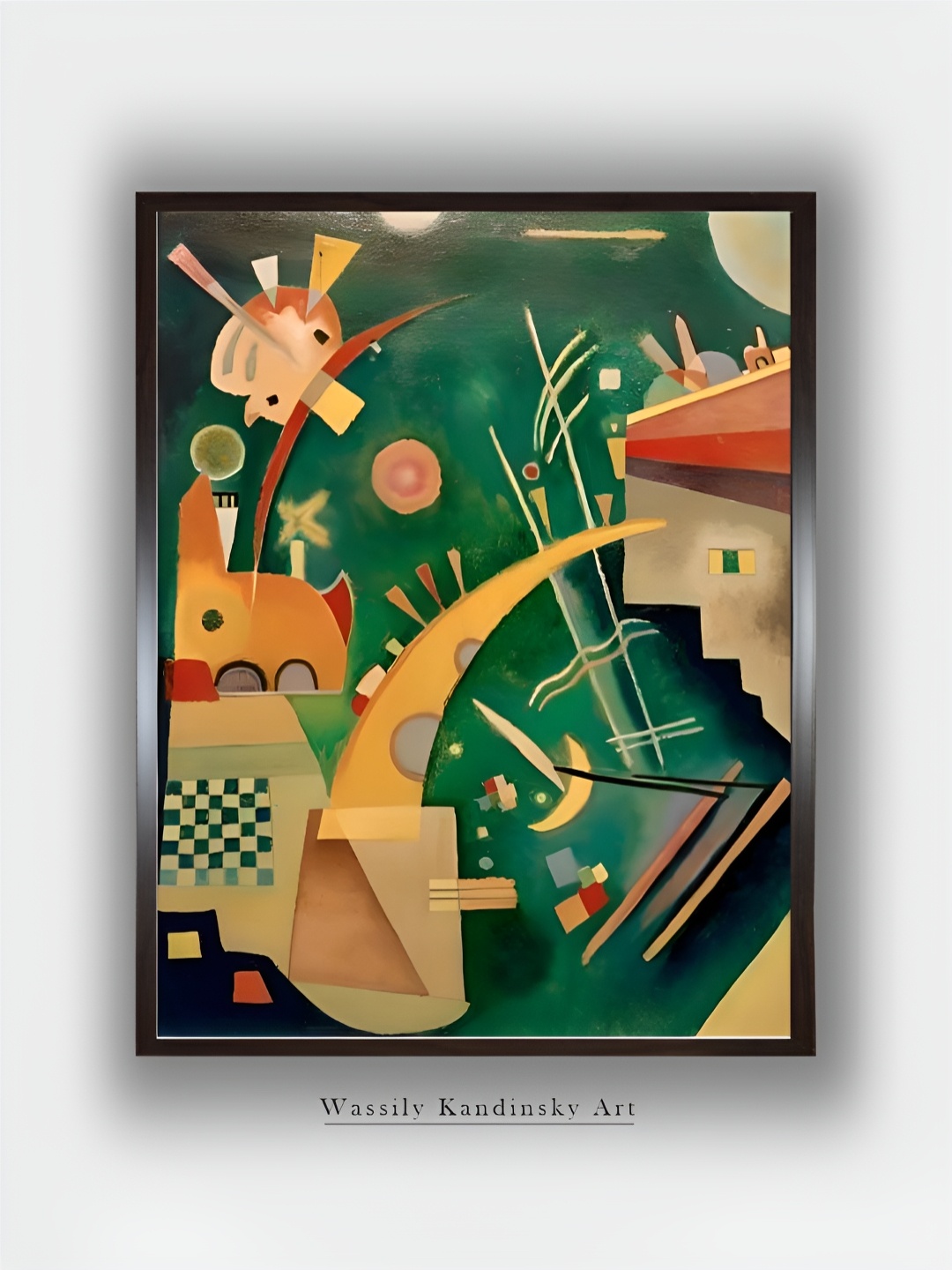 

The Art House Green & Orange Wooden Painting Wall Art
