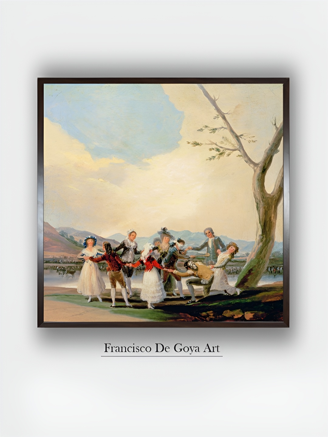 

The Art House Blue & Cream-Coloured Wooden Painting Wall Art